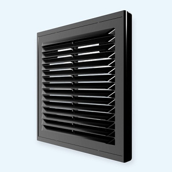 1515Р Black (черный) ERA Решетка вентиляционная Р сетка разъемная 150х150 пластик